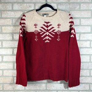 J. Crew Knit By Hand Lambs Wool Winter Sweater- Size M